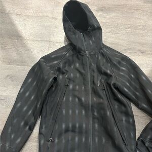 Spyder Men's Black Hooded Windbreaker Jacket